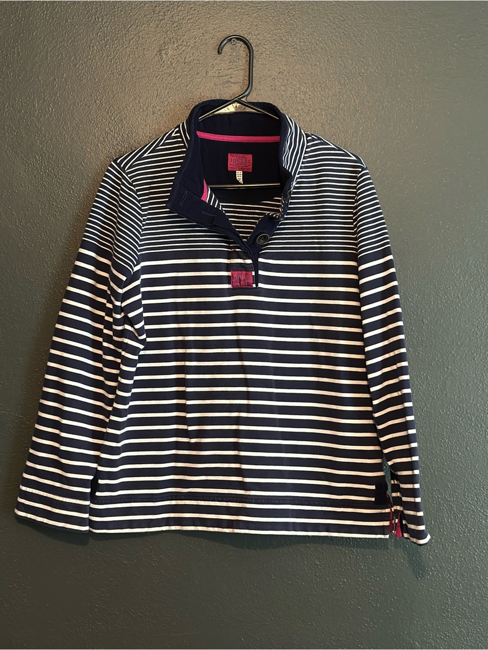 Joules Navy & White Striped Pullover